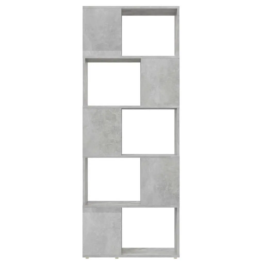 Book Cabinet Room Divider Grey Shelving Unit 60W x 24D x 155H cm