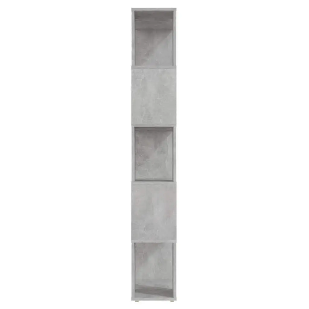 Book Cabinet Room Divider Grey Shelving Unit 60W x 24D x 155H cm