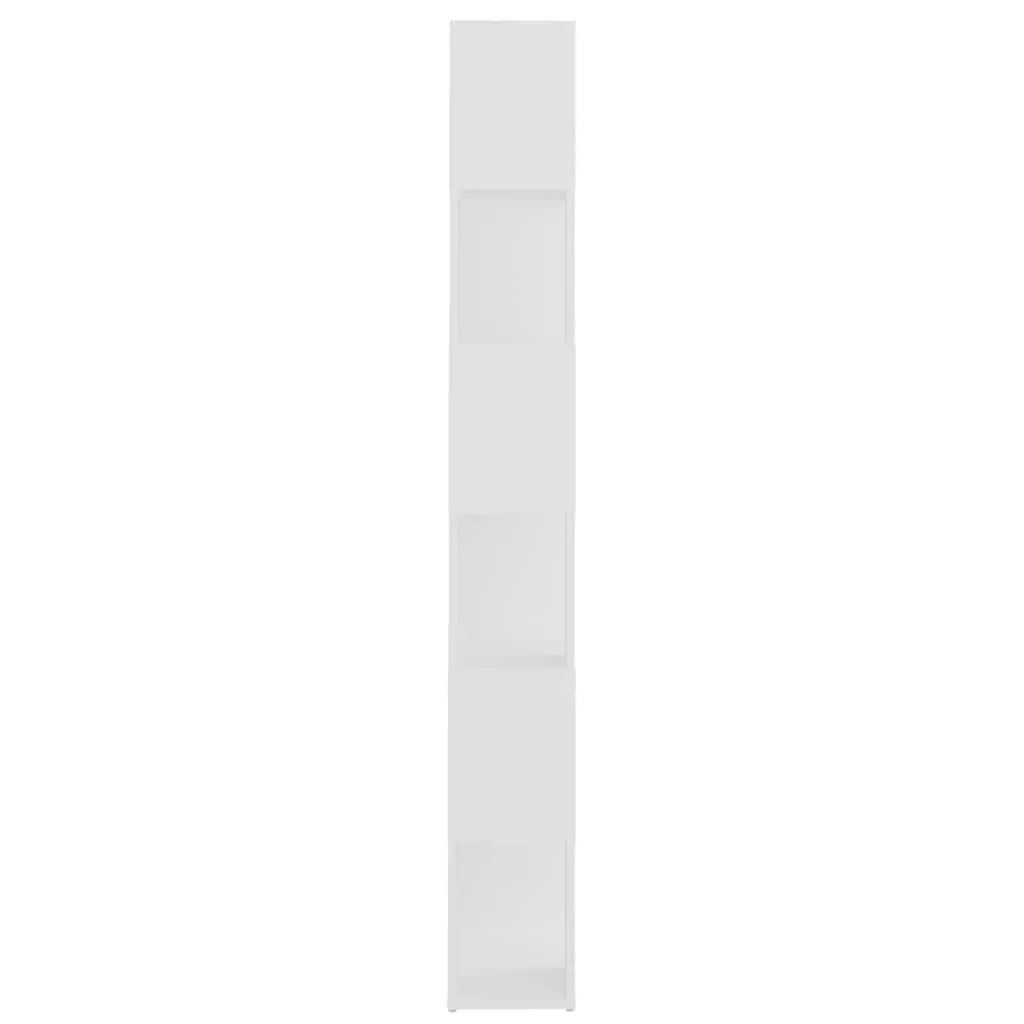 6-Compartment White Book Cabinet and Room Divider
