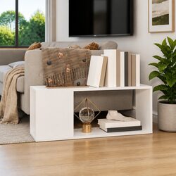 White Engineered Wood TV Cabinet Dimensions 80 x 24 x 32 cm