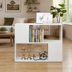 White TV Cabinet - Dimensions 80x24x63cm, Engineered Wood