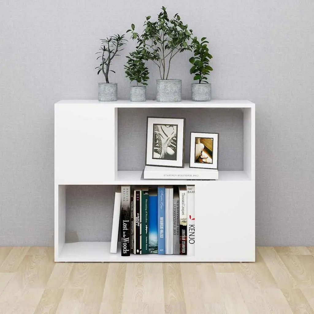 TV Cabinet Living Room Open Compartment Storage Unit White 80x24x63cm