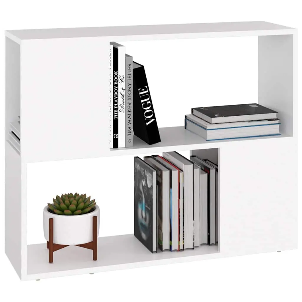 TV Cabinet Living Room Open Compartment Storage Unit White 80x24x63cm