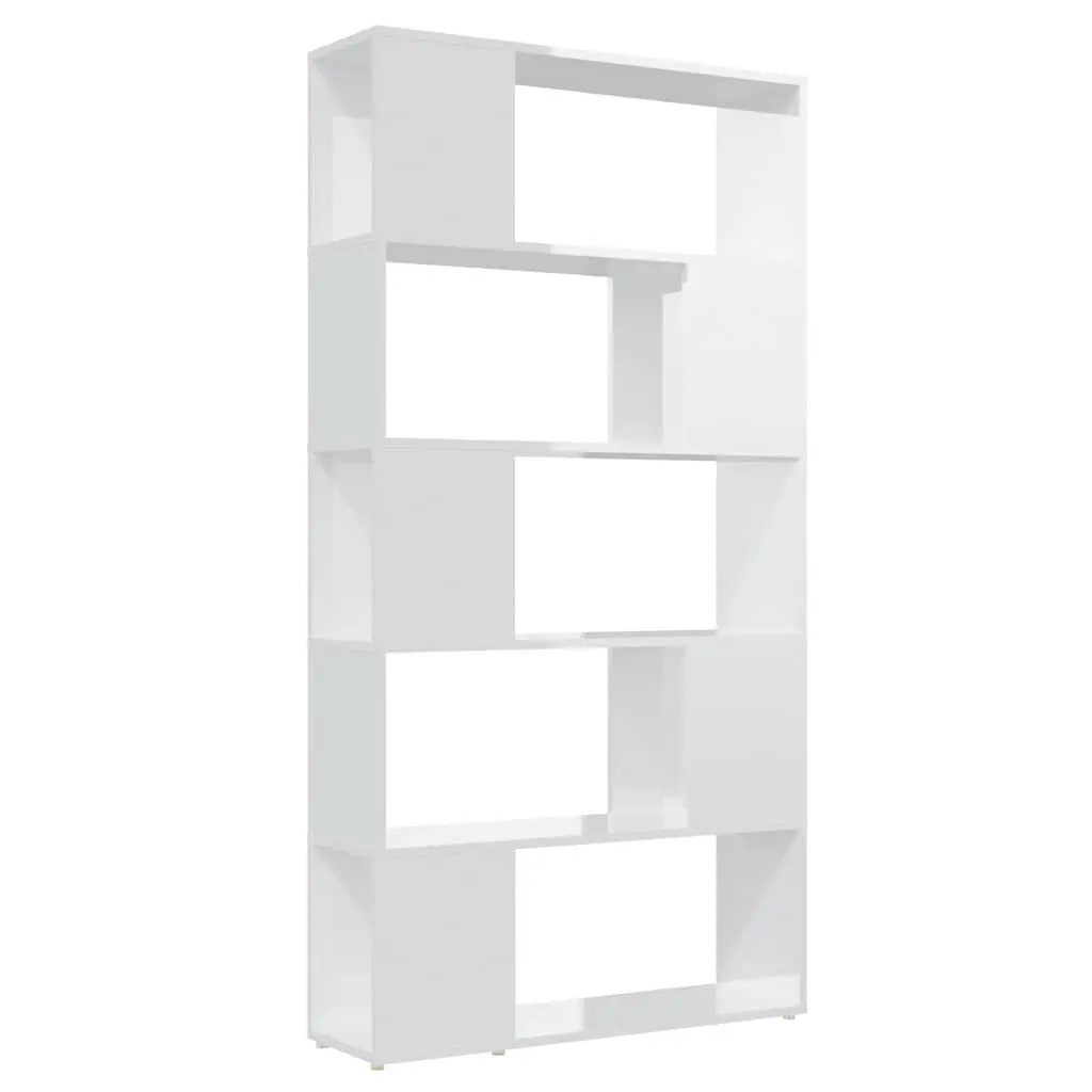 Book Cabinet Room Divider Shelving Unit Storage White 80x24x155 cm Engineered