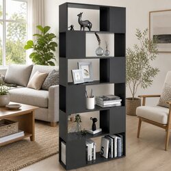 Dimensions and Specs: Grey Book Cabinet Room Divider 80x24x186cm