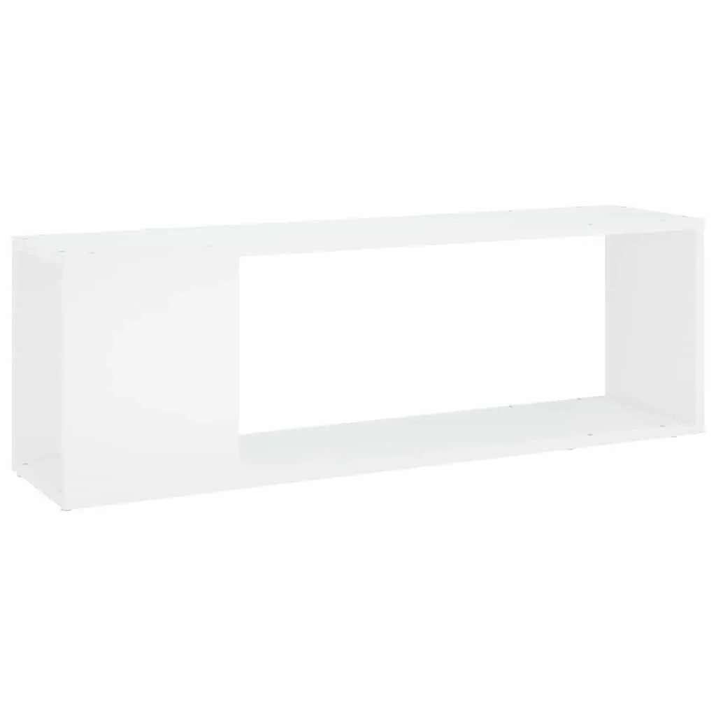 White TV Cabinet with Two Shelves