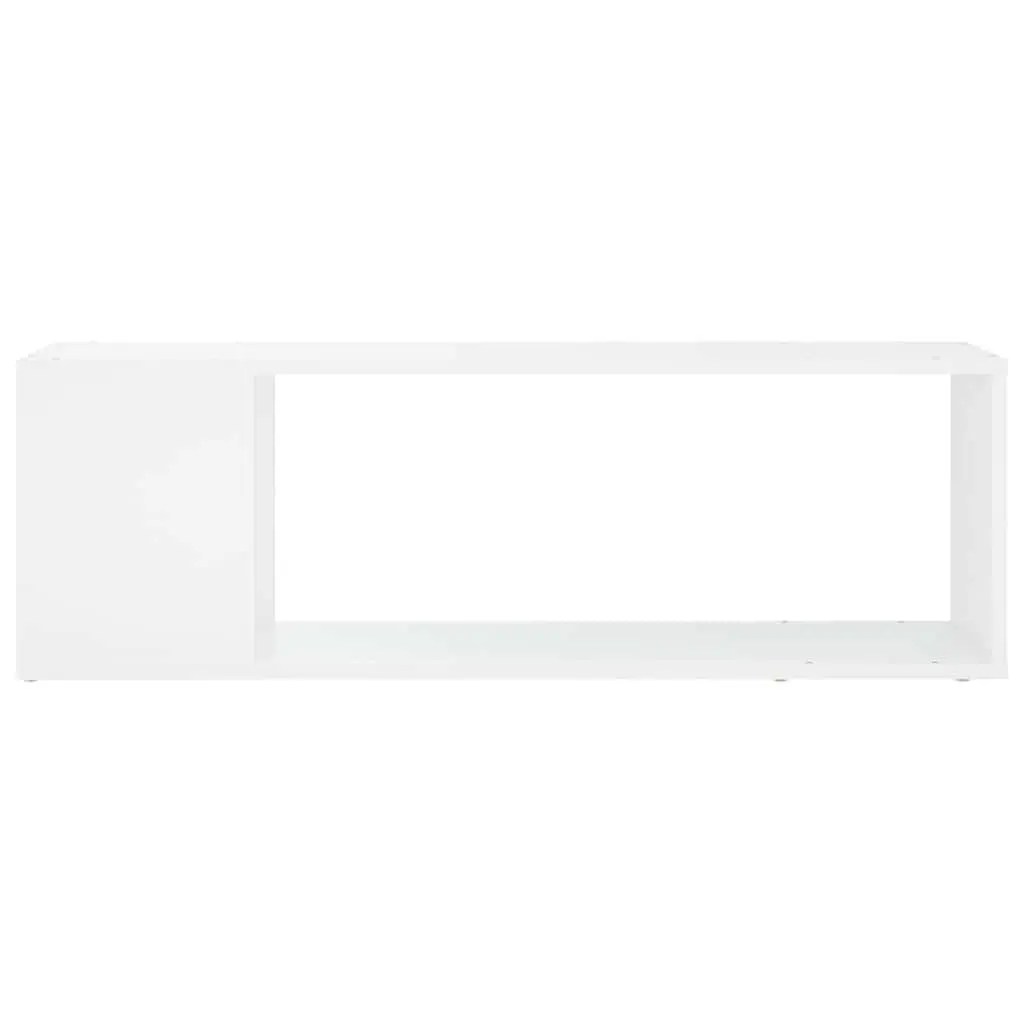 White TV Cabinet with Two Shelves