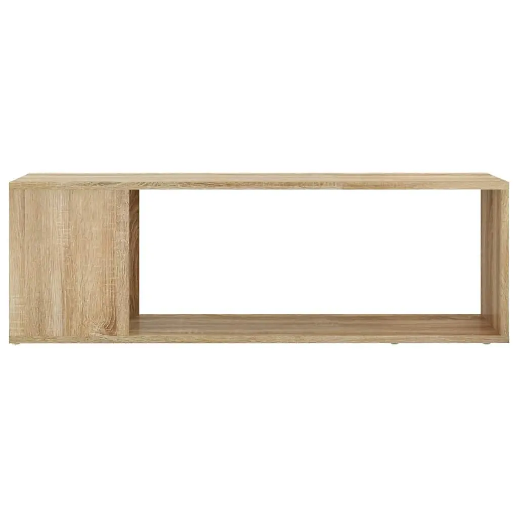 TV Cabinet Brown Engineered Wood Storage Unit with 2 Shelves Bookcase Display