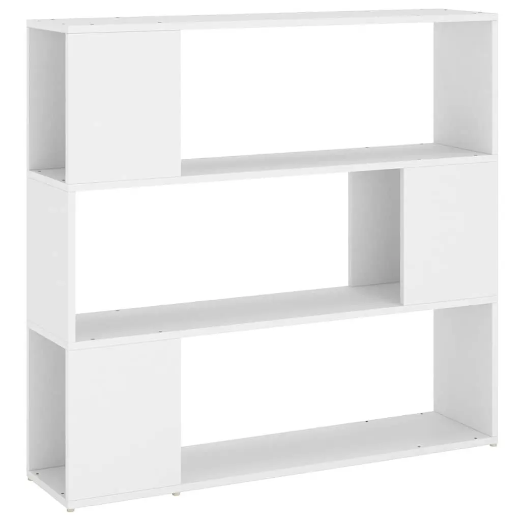 Storage Organiser White Bookcase Room Divider 3 Compartments