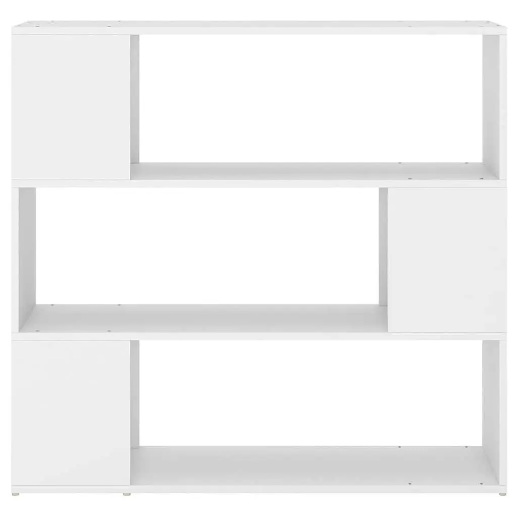 Storage Organiser White Bookcase Room Divider 3 Compartments