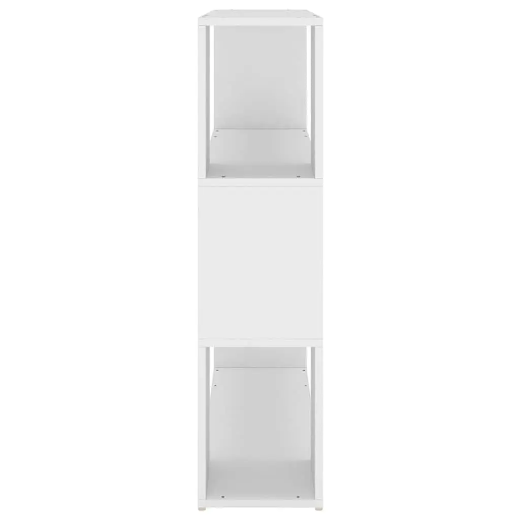 Storage Organiser White Bookcase Room Divider 3 Compartments