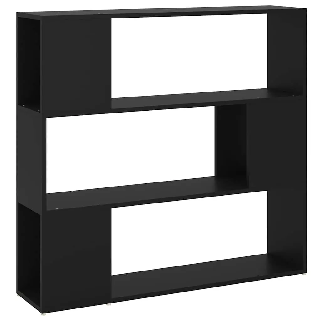 Black Book Cabinet Room Divider Shelving Unit Bookcase Organizer Storage 100L x 24W x 94H cm