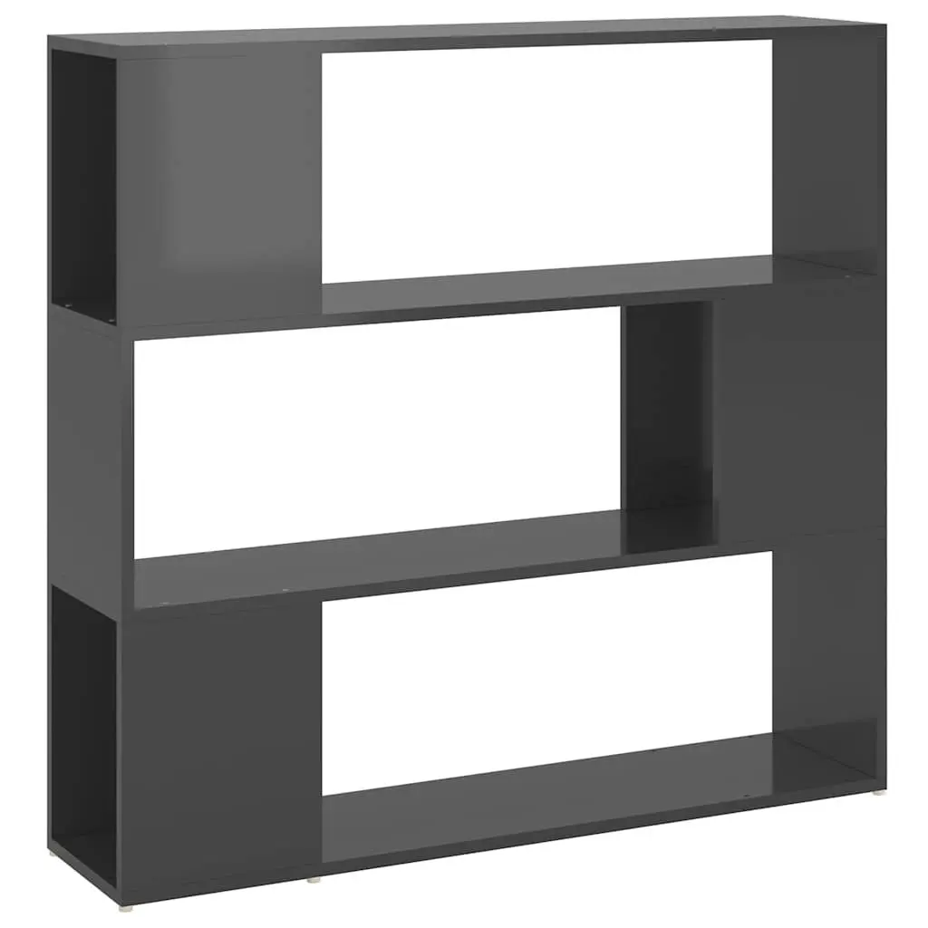 Book Cabinet Room Divider Grey 100x24x94 cm