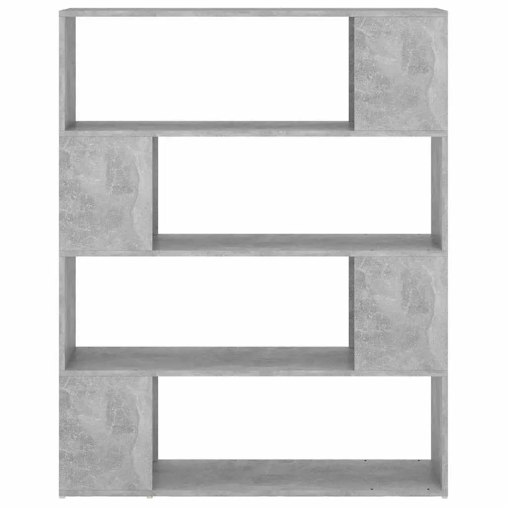 Book Cabinet Room Divider Bookcase Freestanding Storage Shelf 100x24x124 cm Grey