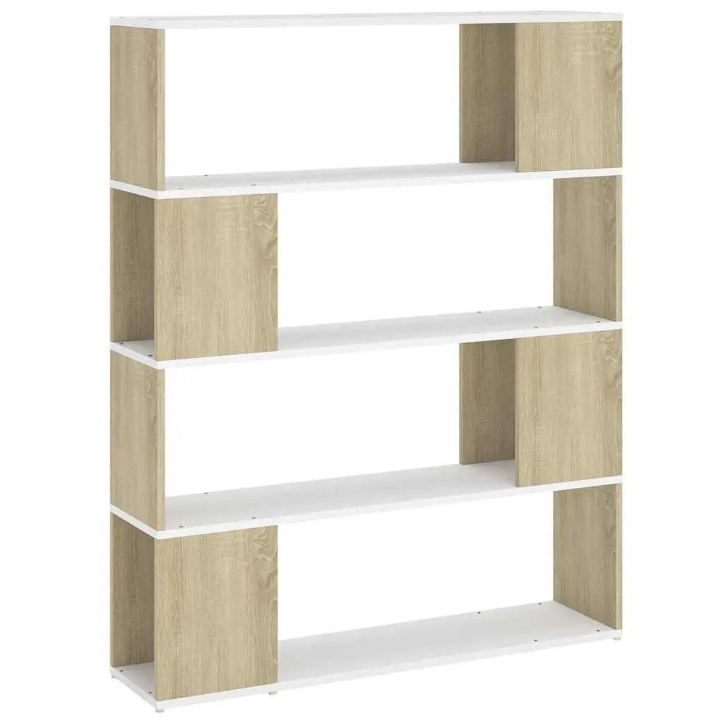 Book Cabinet Room Divider Bookcase Shelving Unit Storage 4 Compartments