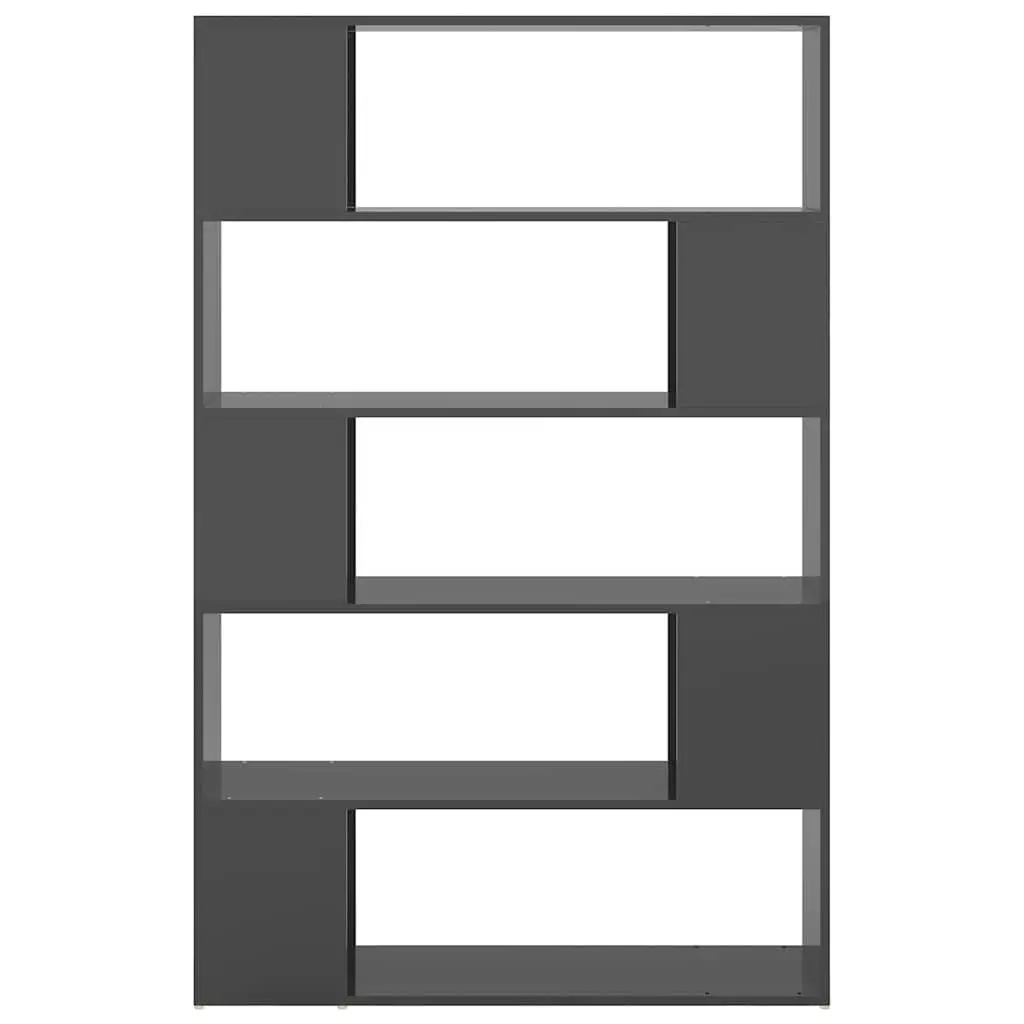 5-Compartment Grey Book Cabinet Room Divider