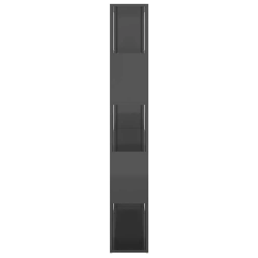 5-Compartment Grey Book Cabinet Room Divider