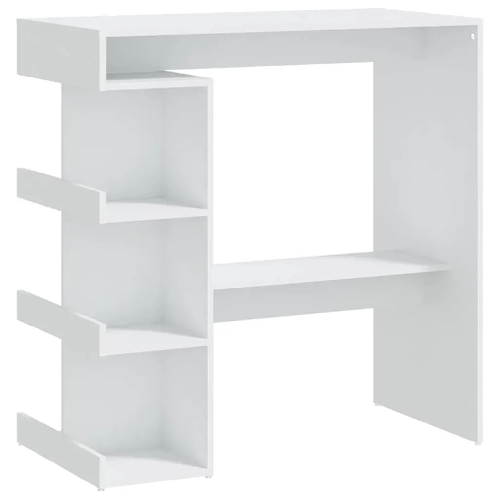 Bar Table for Kitchen Dining White Space-Saving 100 x 50 x 101.5 cm
