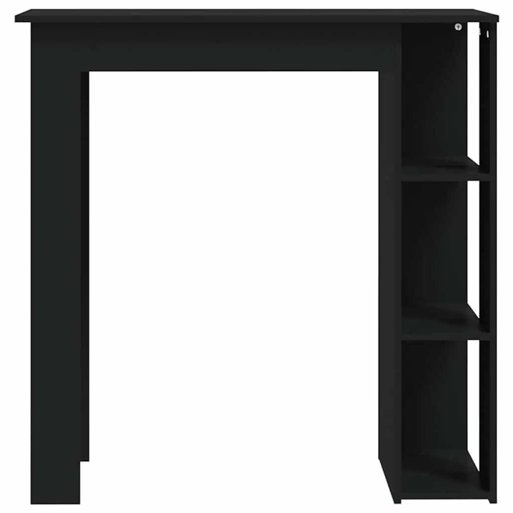 Bar Table Kitchen Dining Compact Black 102 x 50 x 103.5 cm