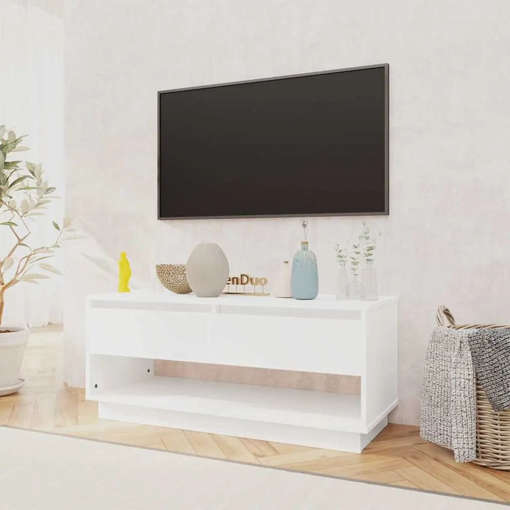 TV Cabinet White Living Room 102 x 41 x 44 cm