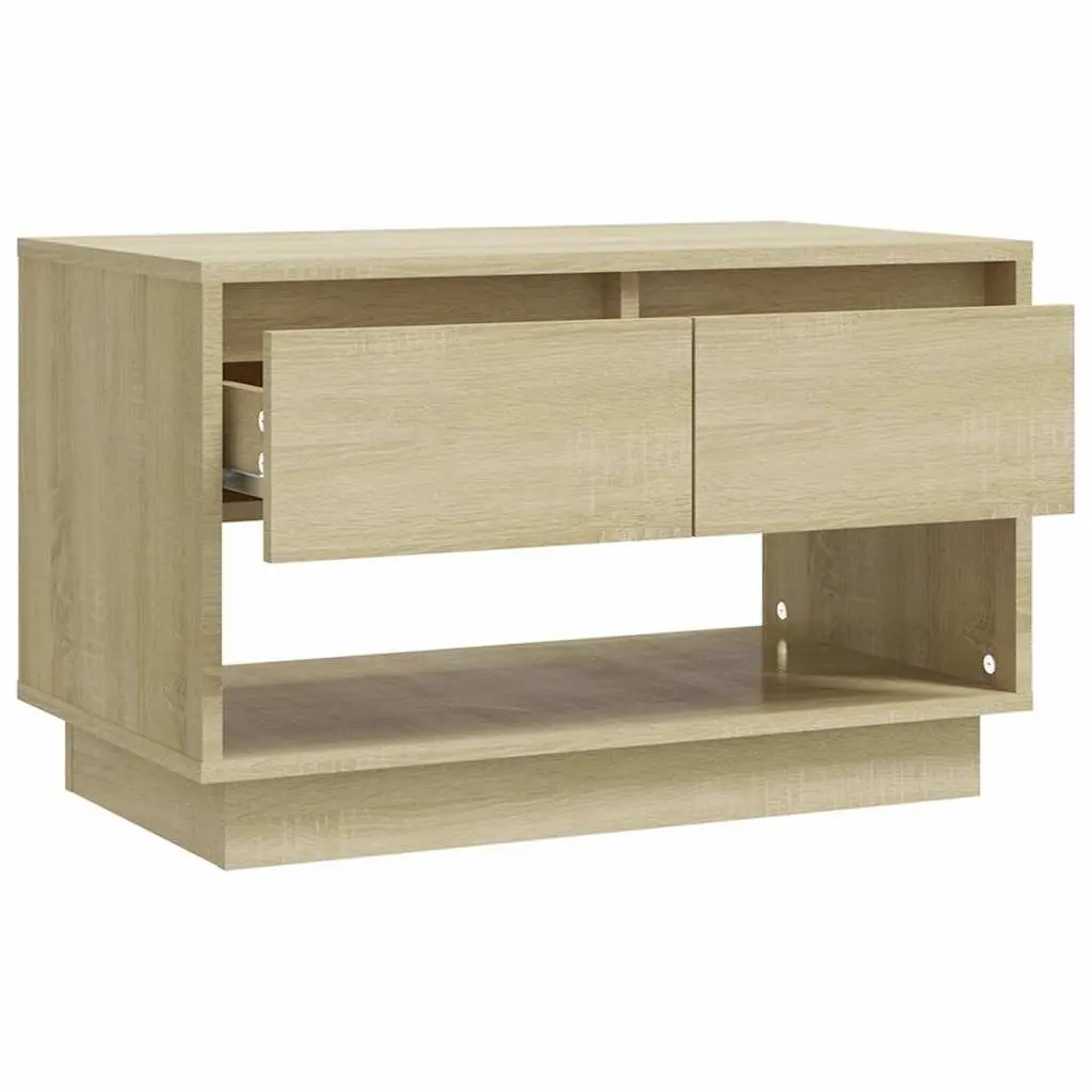 TV Cabinet Beige Engineered Wood Living Room Storage Lowboard with Drawers