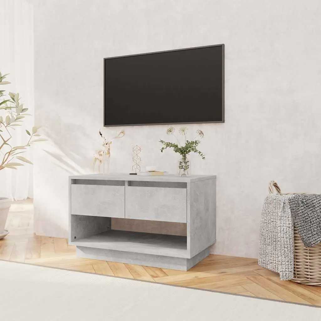Concrete Grey TV Cabinet with Storage