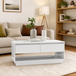 Specifications of White Coffee Table with Drawers