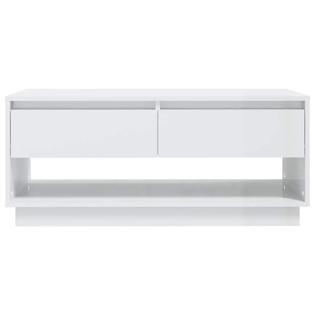 White Coffee Table with Drawers