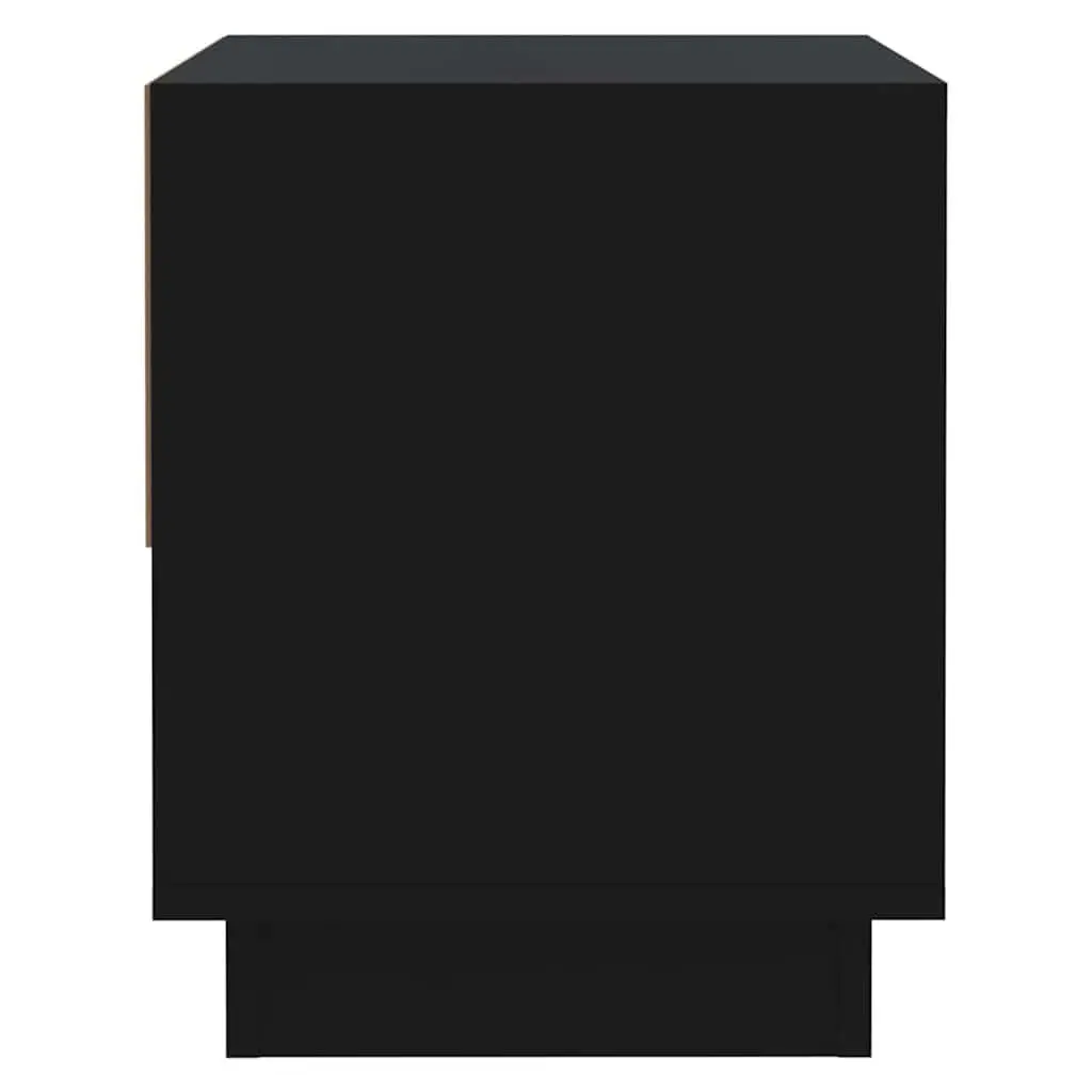 Black Bedside Cabinet with Storage