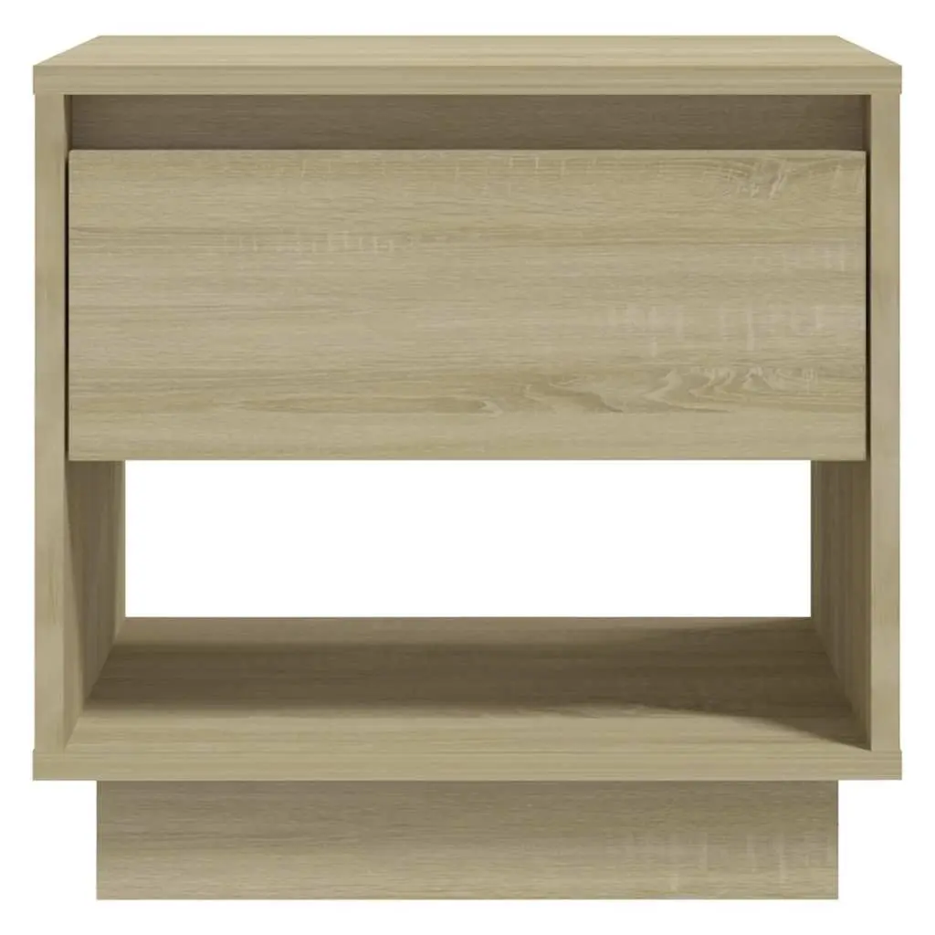 Bedside Cabinets 2 pcs Set Nightstand Storage Drawer Open Compartment 45x34x44cm