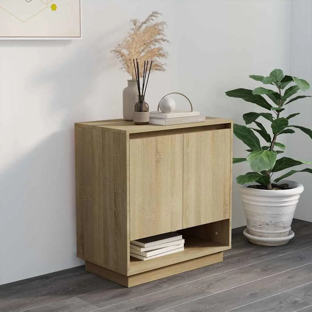 Sideboard Storage Cabinet for Home Brown Engineered Wood 70 x 41 x 75 cm