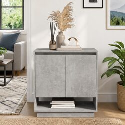 Sideboard Cabinet Grey Engineered Wood Dimensions 70W x 41D x 75H cm