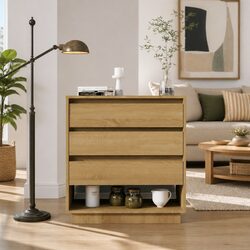 Sideboard Storage Cabinet 70x41x75cm Brown Engineered Wood Buffet Drawers