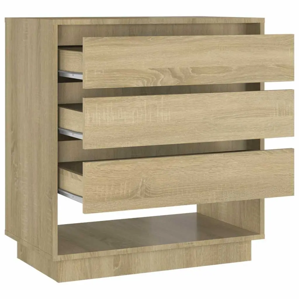 Sideboard Storage Cabinet 70x41x75cm Brown Engineered Wood Buffet Drawers