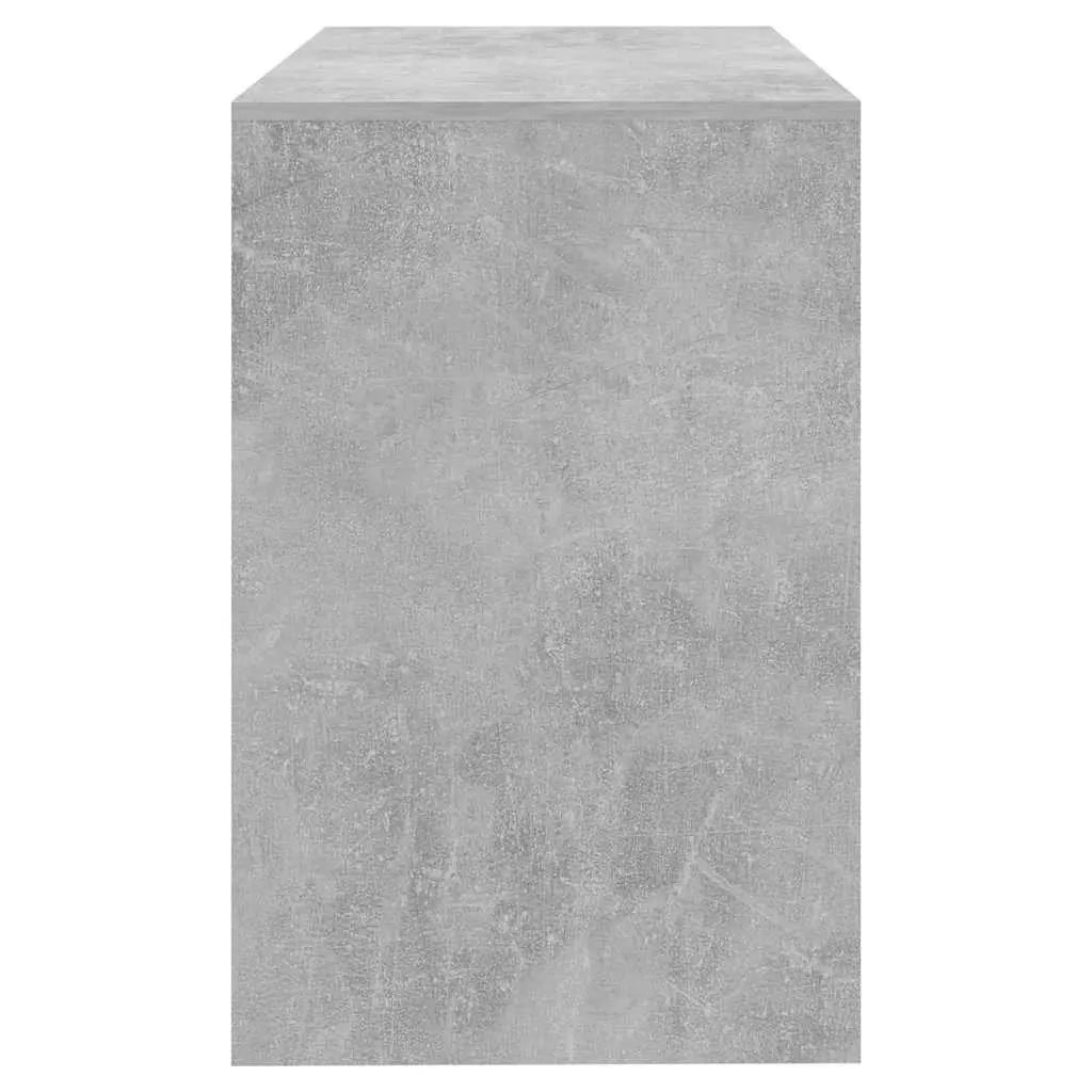 Office Desk Concrete Grey Computer Workstation Table with 2 Storage Drawers