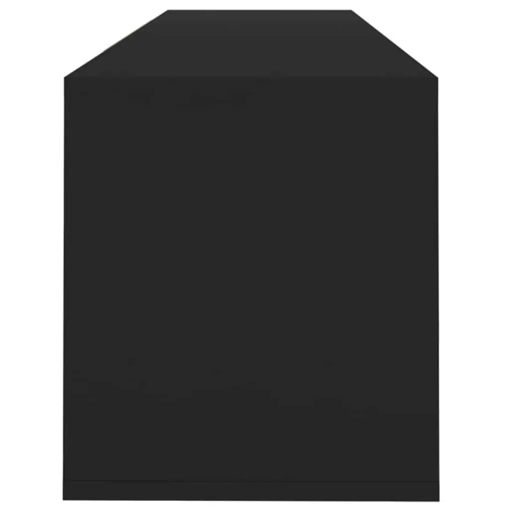TV Cabinet Black 4-Door Lowboard Living Room Storage Entertainment Unit