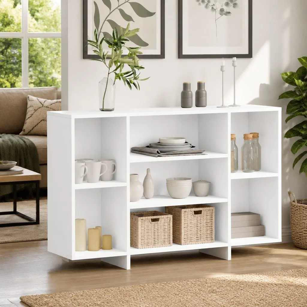 White Engineered Wood Sideboard