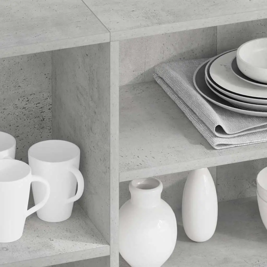 Sideboard for Living Room Grey Modern Storage Cabinet 120 x 30 x 75 cm