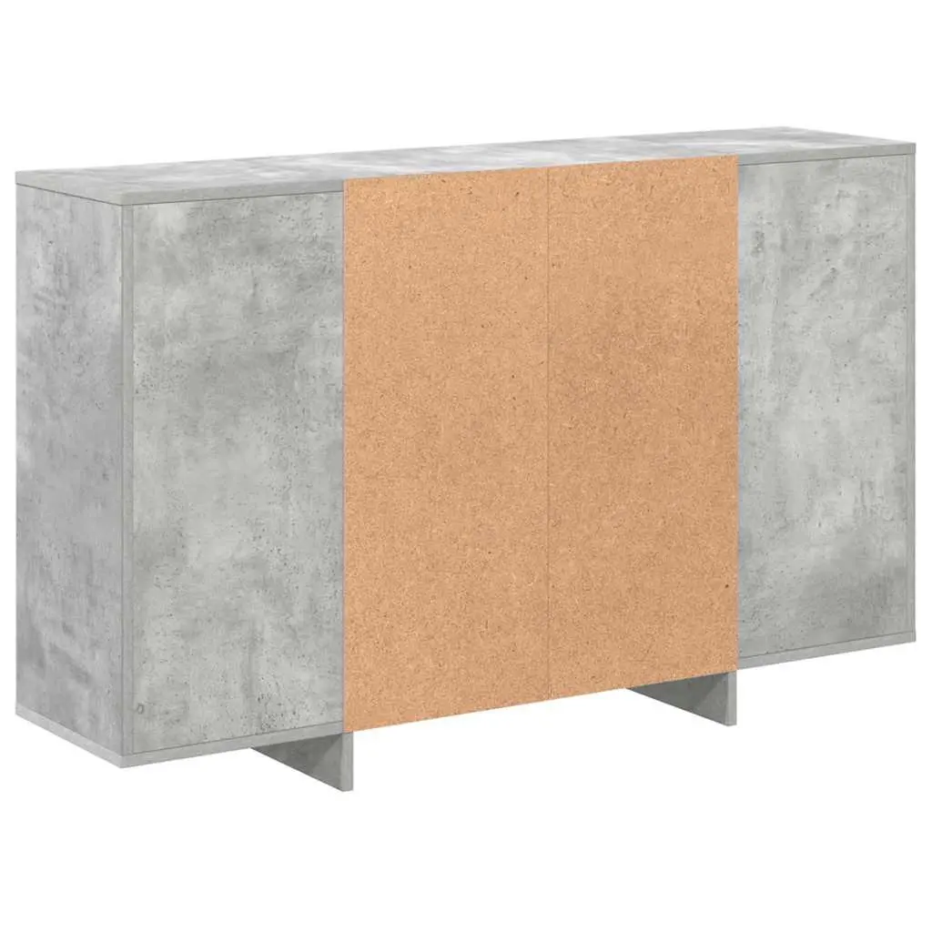 Sideboard for Living Room Grey Modern Storage Cabinet 120 x 30 x 75 cm