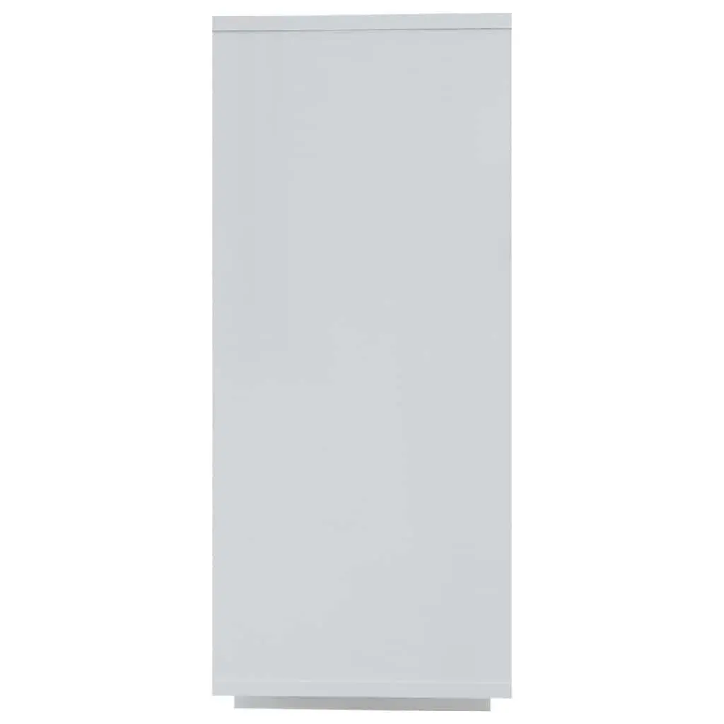 White High Gloss Sideboard 4 Shelf Storage Cabinet Modern Cupboard Furniture
