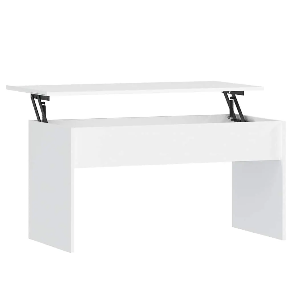 Coffee Table Living Room White Lift Top Storage Compartment 102 x 50.5 x 52.5 cm