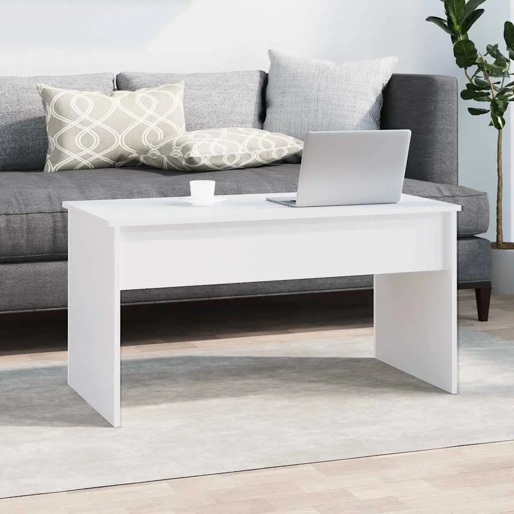 Coffee Table Living Room White Lift Top Storage Compartment 102 x 50.5 x 52.5 cm