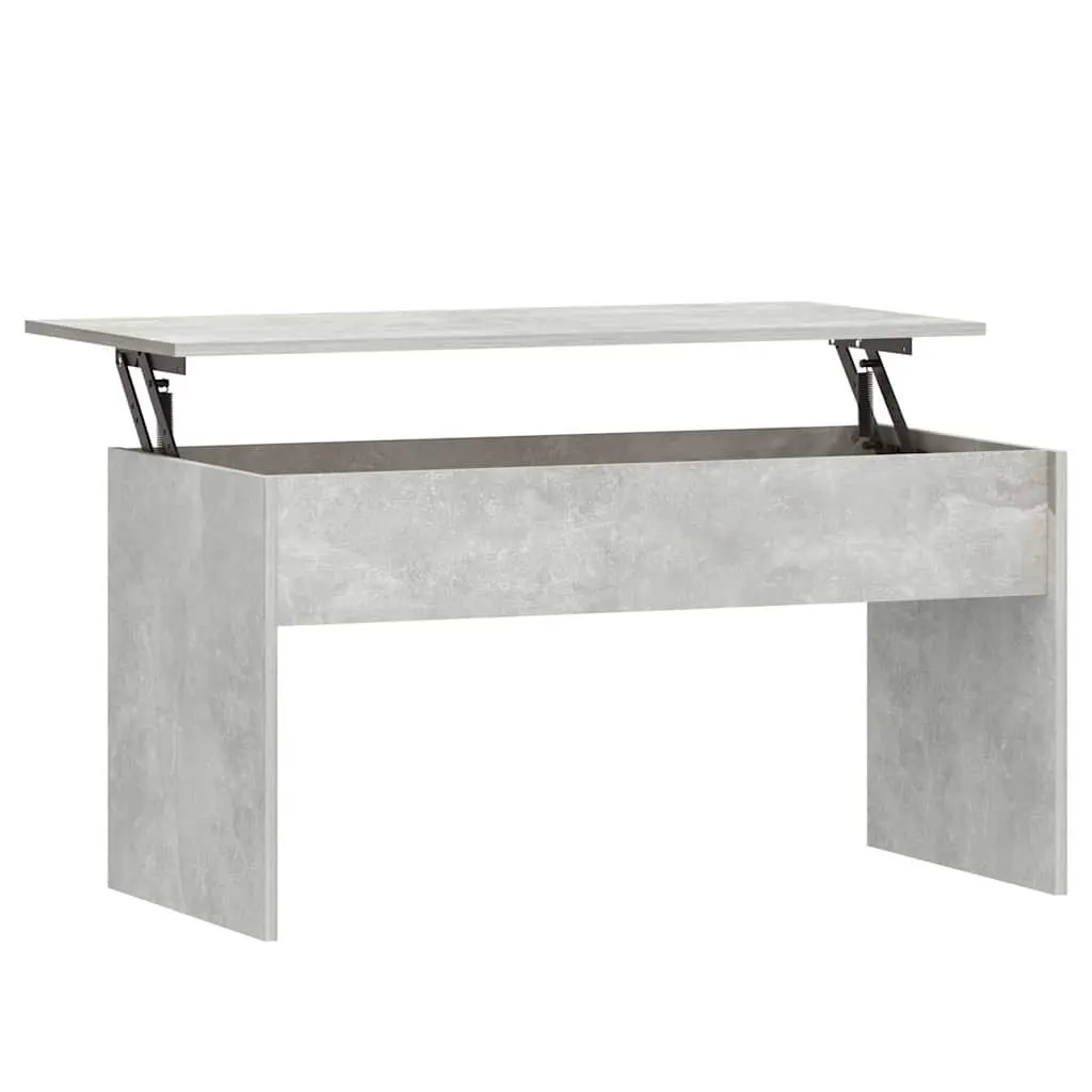 Grey Lift-Top Coffee Table with Storage