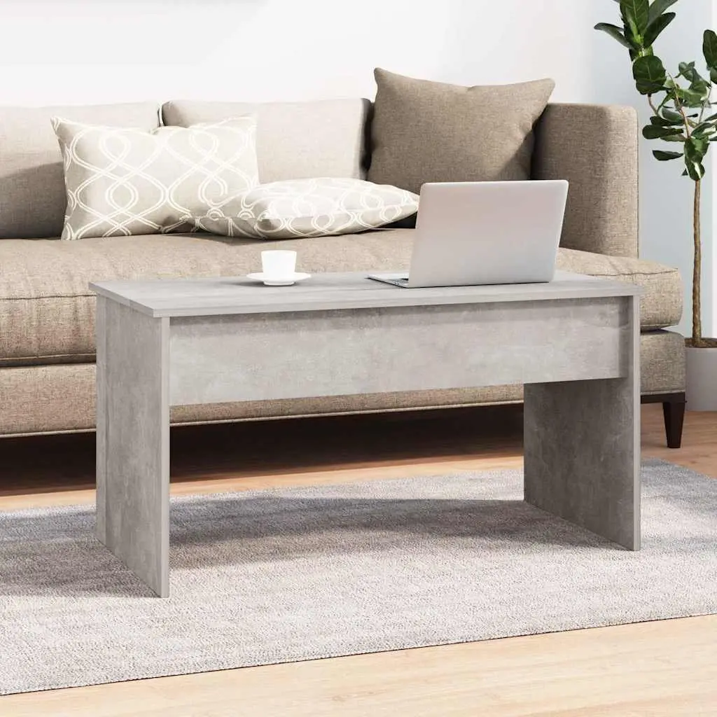 Grey Lift-Top Coffee Table with Storage