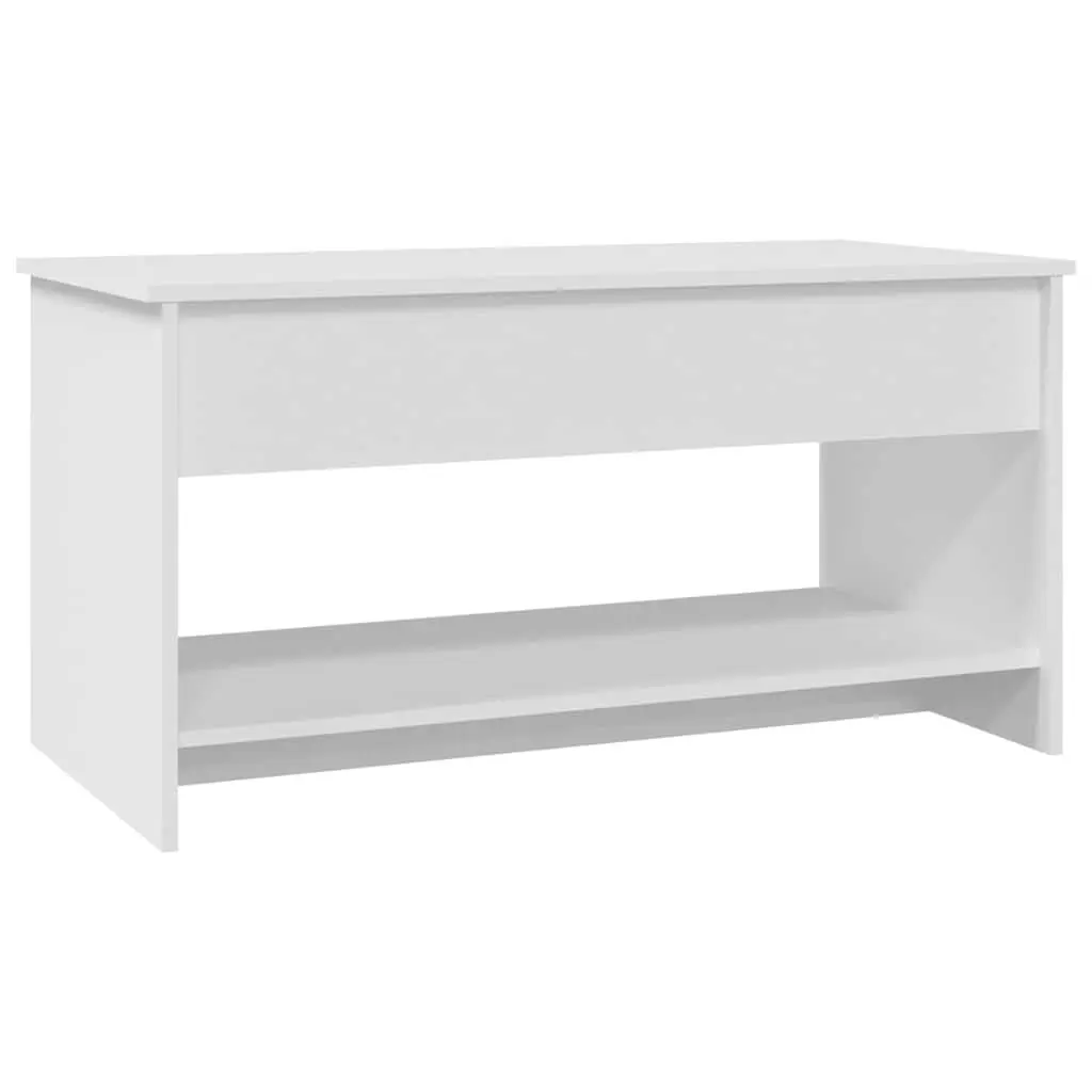 Coffee Table Living Room White Adjustable Height Lift Top Storage Compartment