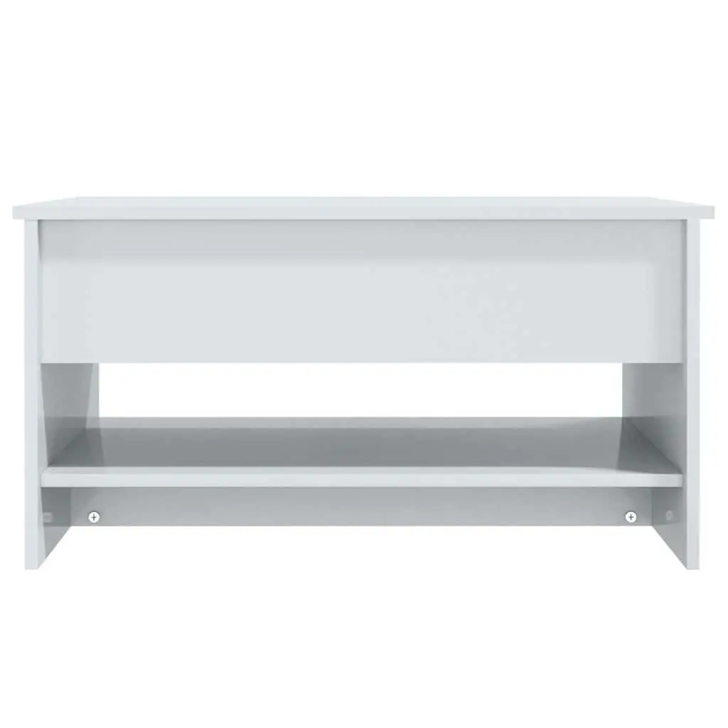 Coffee Table Living Room White High Gloss Lift Top Storage Compartment