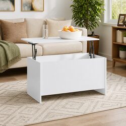 Detailed Specifications: White Lift Top Coffee Table 102x55.5cm