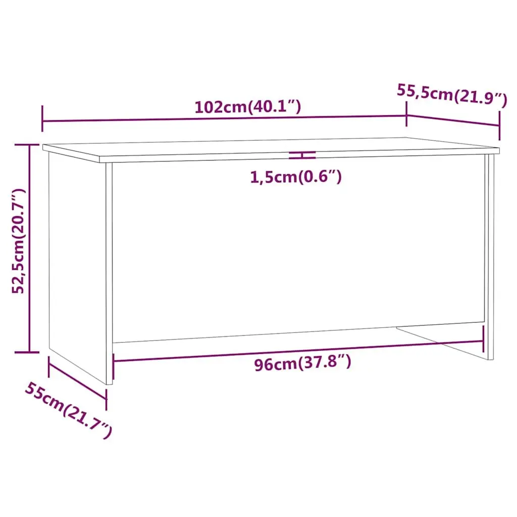 Coffee Table White Lift Top Storage Compartment Living Room Furniture 102x55.5cm