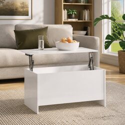 Coffee Table Specifications: High Gloss White Lift Top