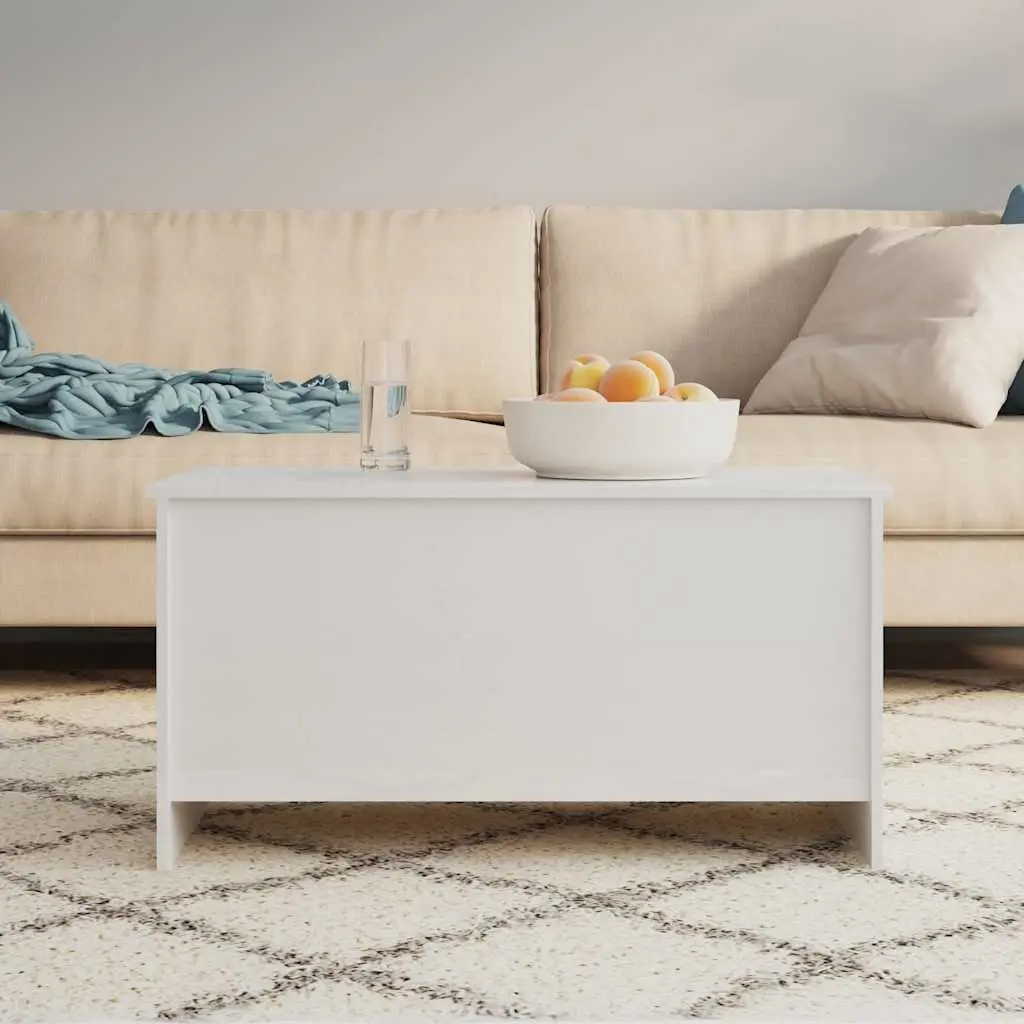 Coffee Table High Gloss White Lift Top Storage Engineered Wood Living Room
